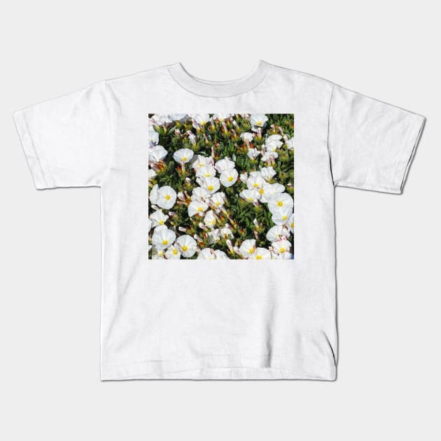 White flowers Kids T-Shirt by DarkAngel1200